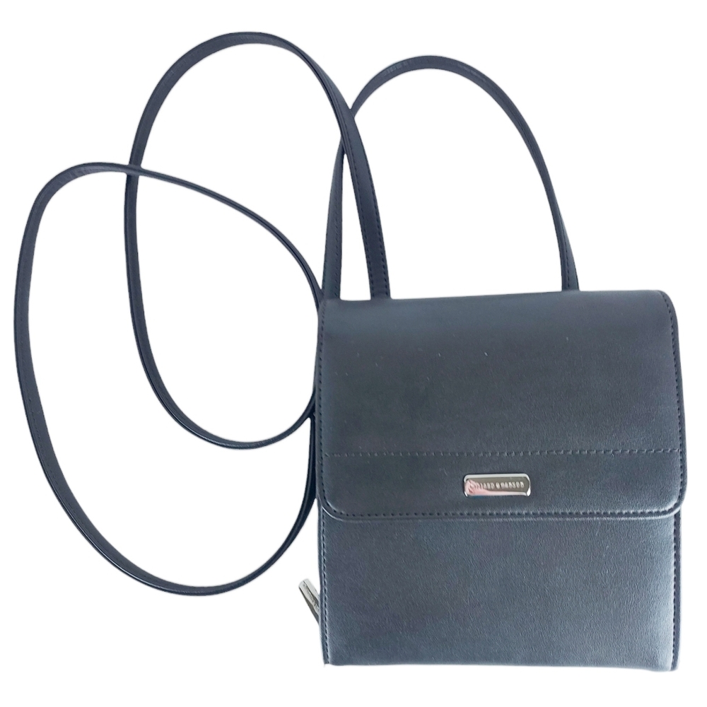 Hillard & Hanson Women Black Crossbody Faux Leather Organizer Wallet NWOT NEW